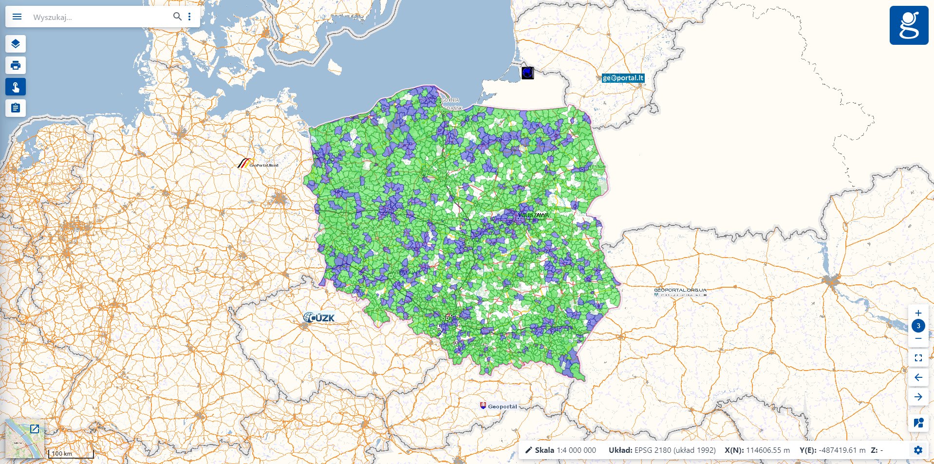 Widok okna aplikacji Widok okna aplikacji