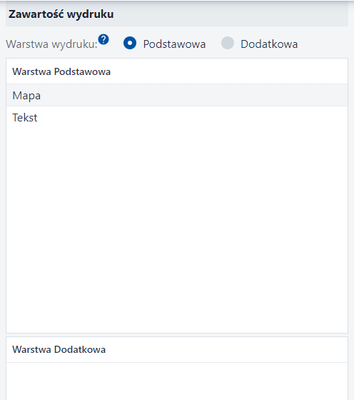 Zakładka ‘Zawartość wydruku’ w Edytorze wydruku Zakładka ‘Zawartość wydruku’ w Edytorze wydruku