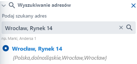 Wyszukiwanie adresów Wyszukiwanie adresów