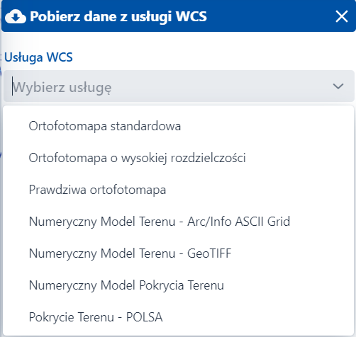 Dostępne usługi Dostępne usługi