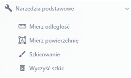  Zawartość zakładki  ‘Narzędzia podstawowe’ 