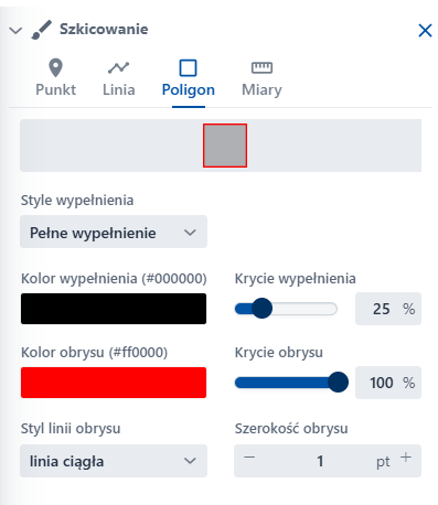 Funkcja symbolizacji obiektów poligonowych
