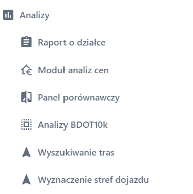 Zawartość zakładki ‘Analizy’