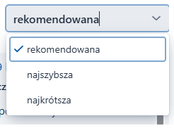 Opcje trasy
