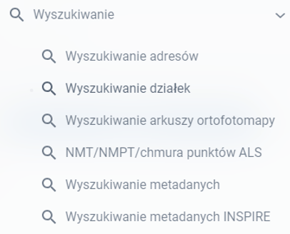 Zakładka  ‘Wyszukiwanie’