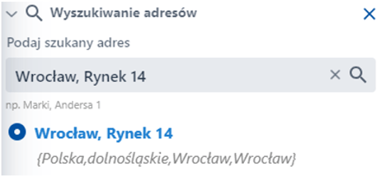 Wyszukiwanie adresów