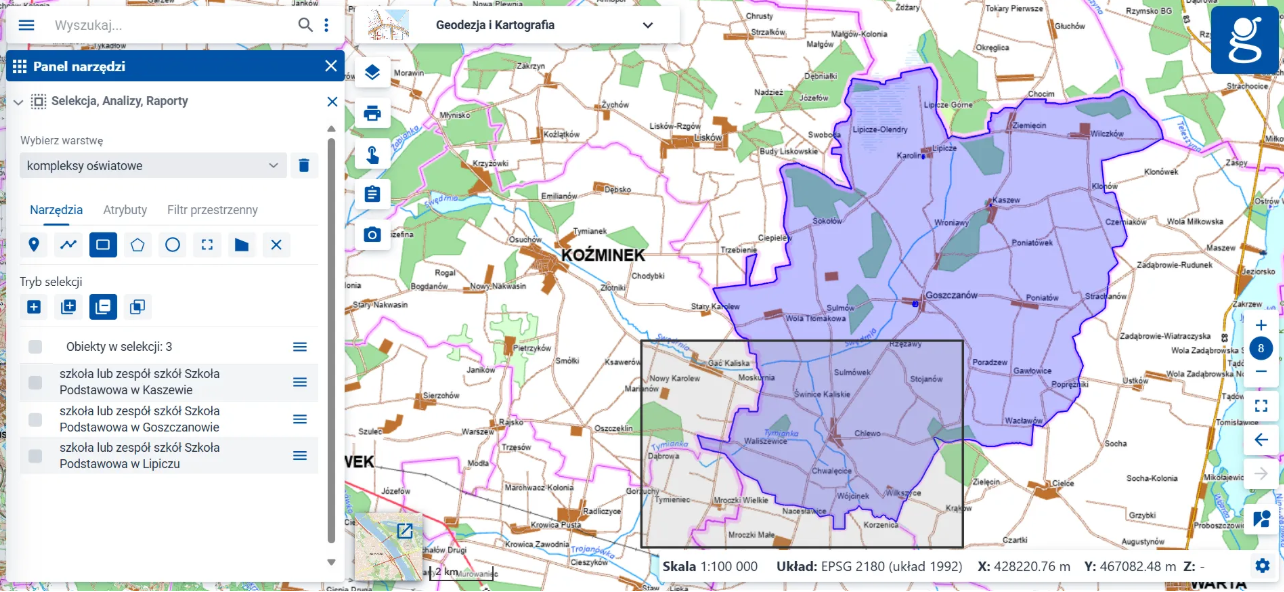 Tryb “Usuń z selekcji” Tryb “Usuń z selekcji”